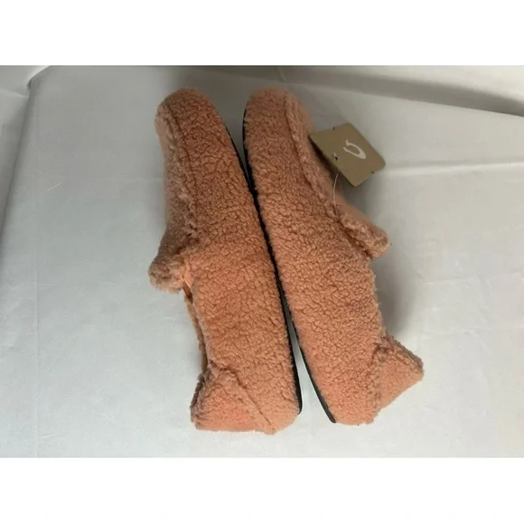 NWOB Olukai Nohea Heu Sherpa Slipper Womens 7 Slip-On Teddy Shoe Pickled Ginger - Picture 10 of 10
